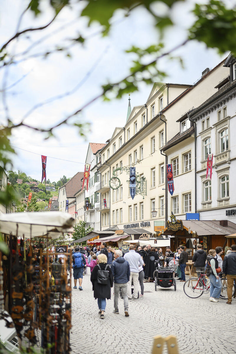 Montfortspektakel in der Altstadt in Feldkirch