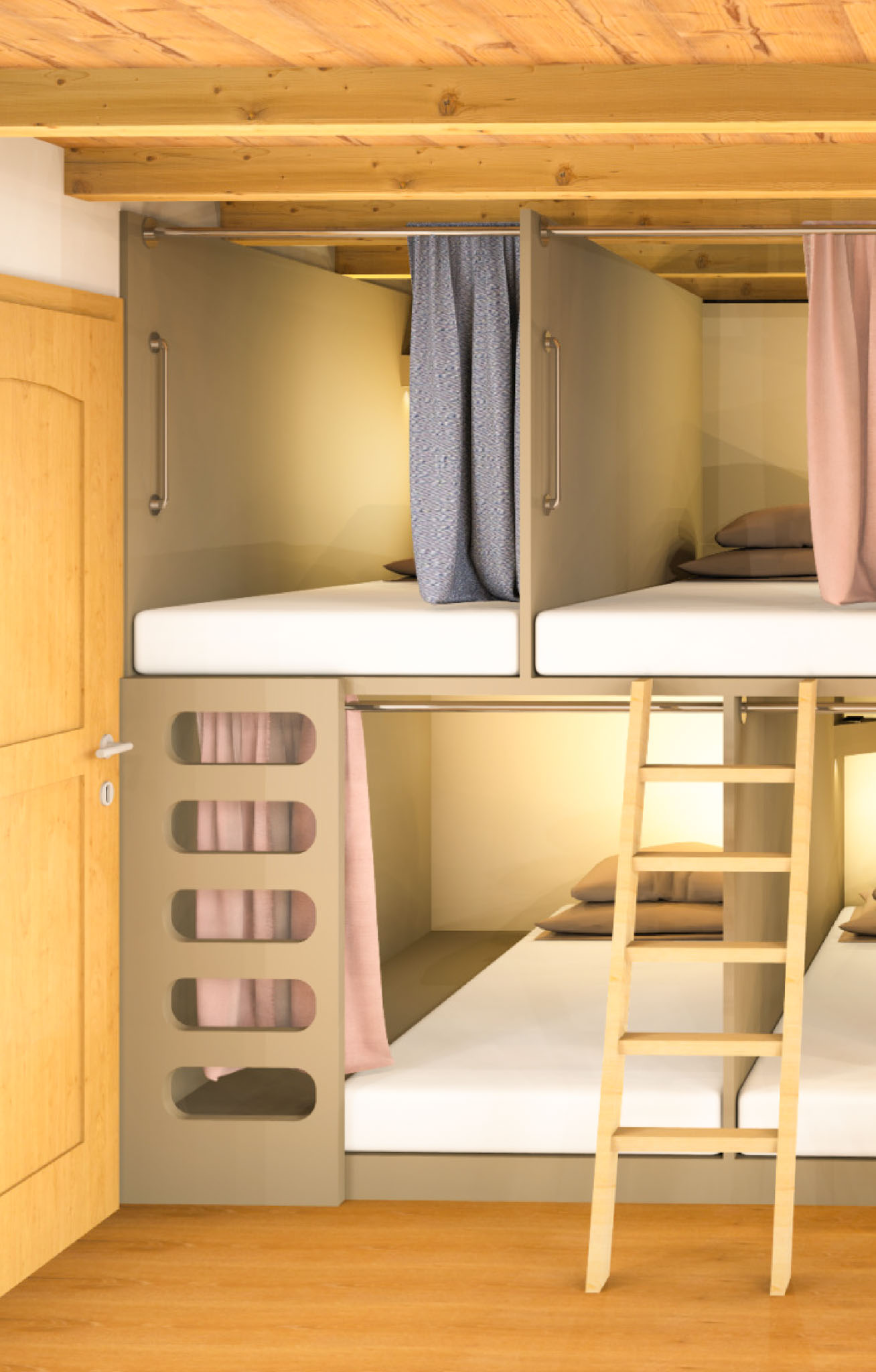 Zimmer Nummer 202 für 6 Personen mit Schlafkojen im zweiten Stock